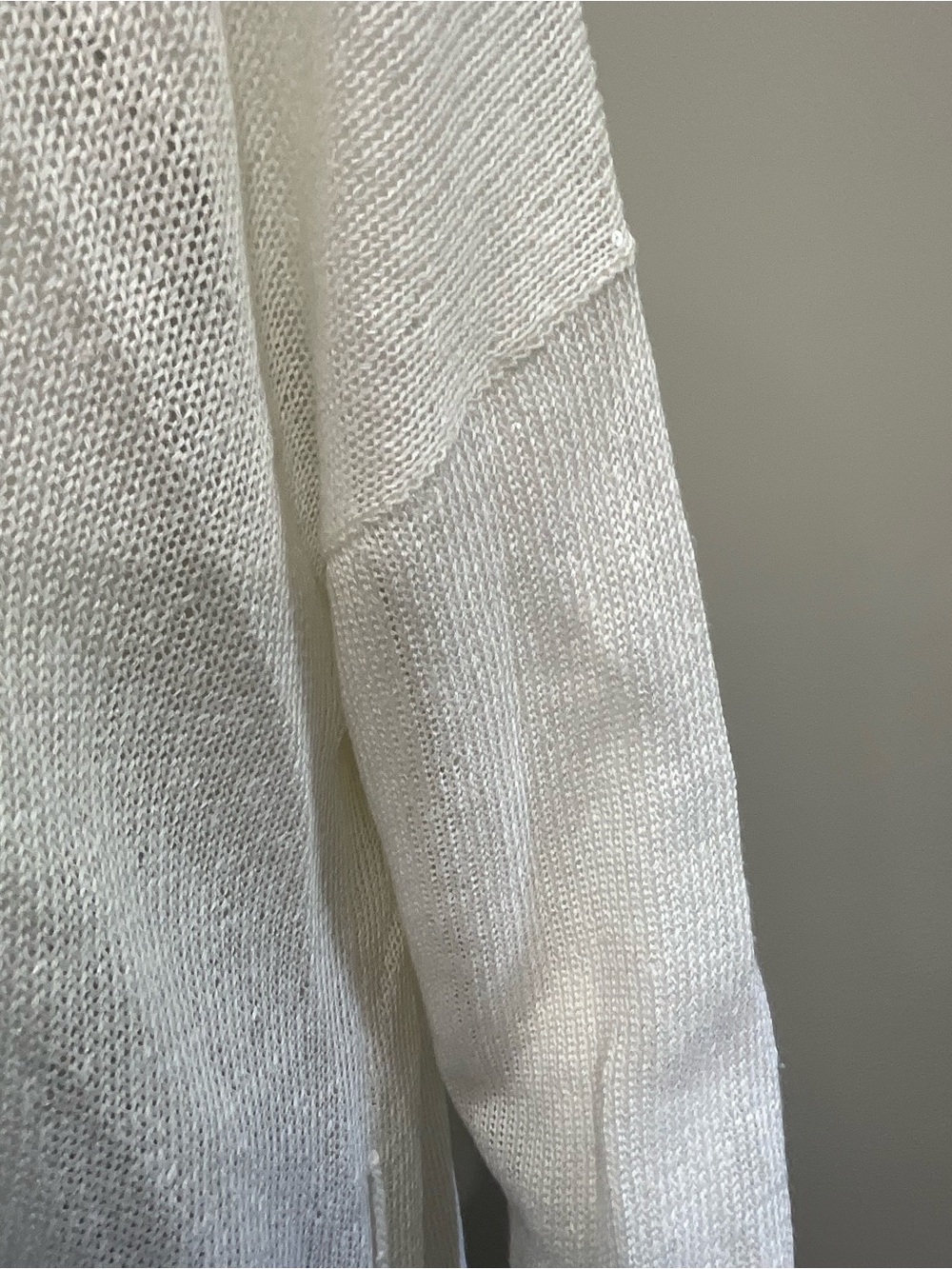 BRUNELLO CUCINELLI White Sequin Sparkle Knit Cardigan Open Front Lightweight M - Picture 3 of 10
